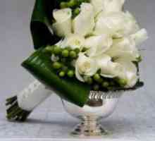 Булчински букет од бели рози