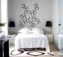 Црна и бела боја спална соба