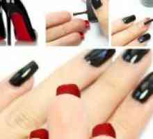 Црна и црвена боја на лак за нокти