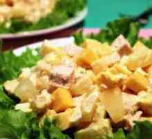 Класичен салата "кокошка со ананас" - рецепт