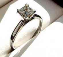 Бело злато прстен со дијамант
