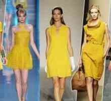 Краток жолт фустан