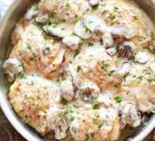 Пилешко со печурки во крем сос