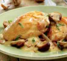 Пилешки гради со печурки во крем сос