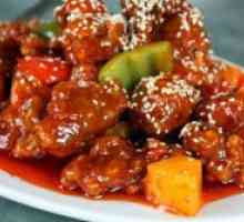 Месо во кинеската слатка и кисело сос