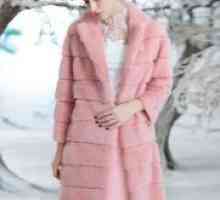 Розова крзнено палто