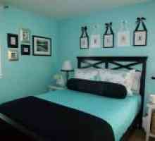 Спална соба во тиркизна боја