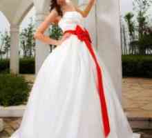 Свадба фустани со црвен појас