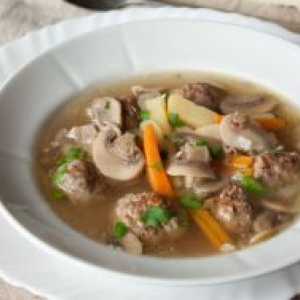 Печурки супа со ќофтиња - рецепт