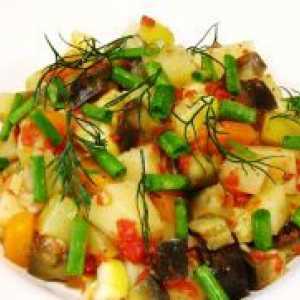 Рагу на тиквички и компири во multivarka