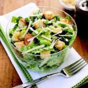Цезар салата со croutons - класичен рецепт