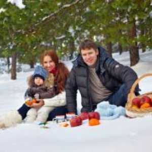 Семејството слика пука во зима