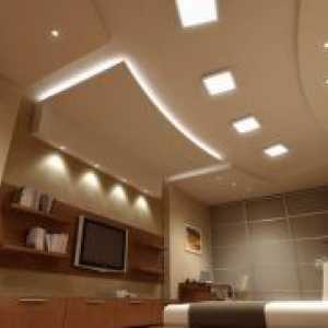 Вграден осветлување во гипс картон таванот